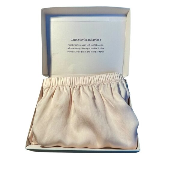 NWT Ettitude Bamboo Sateen Shortie Cream Womens Small New in Box Silky Lingerie - Picture 9 of 12
